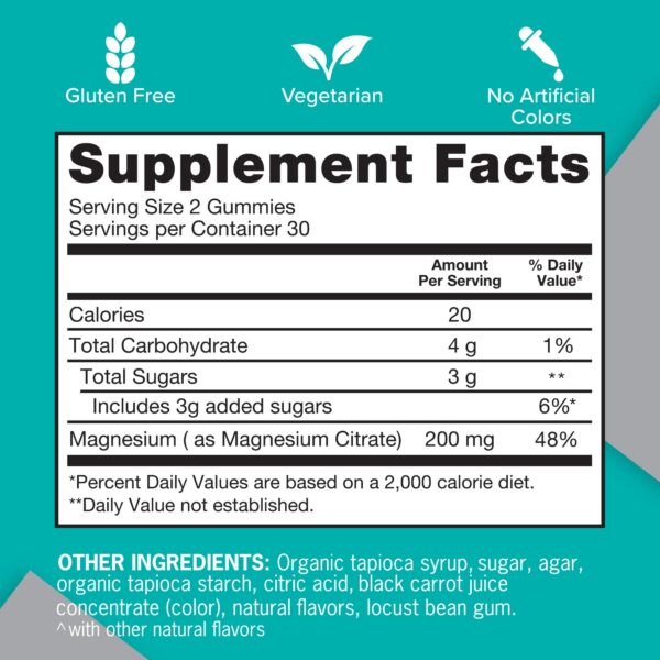 Version 1.0.0 Etiqueta trasera Qunol magnesio citrato