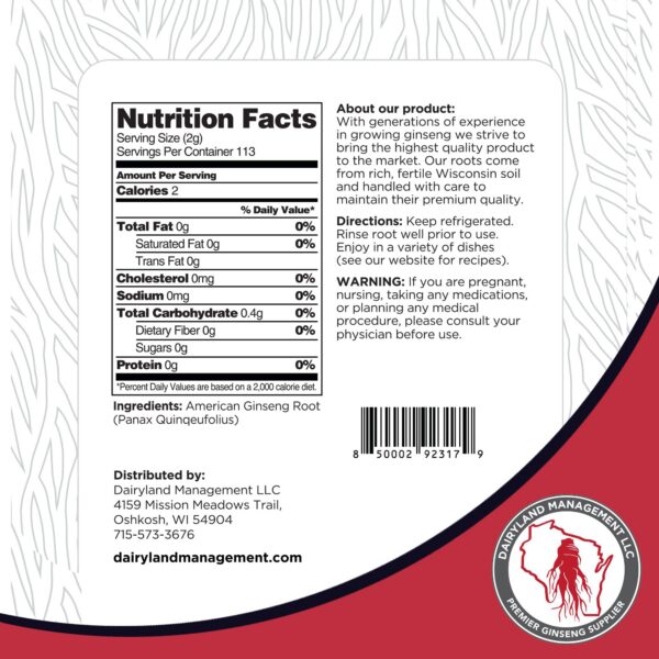 Raíces frescas de ginseng americano Dairyland natural