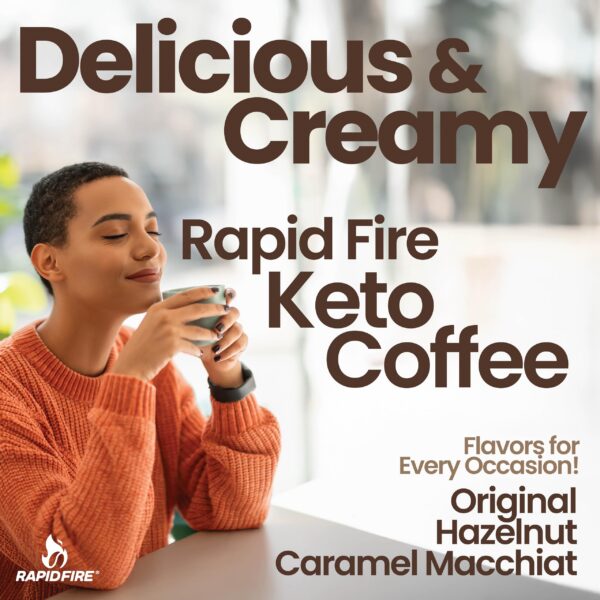 Envase de 7.93 onzas de Rapid Fire Keto Coffee Caramel Macchiato