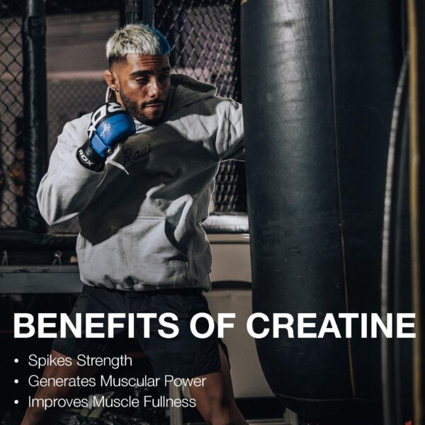Empaque de RAW Creatine monohydrate polvo
