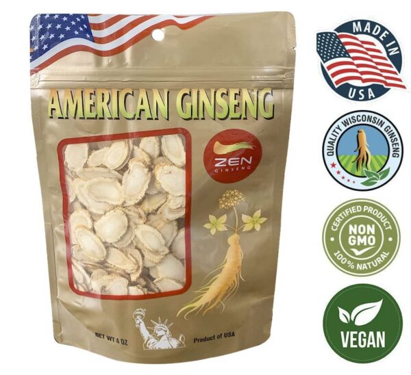 Rebanadas calidad premium ginseng Panax Wisconsin