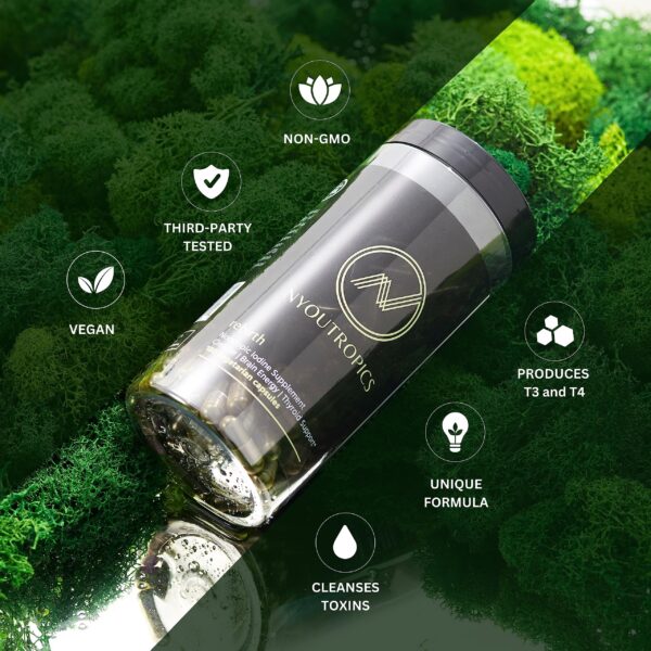 Interior de cápsulas veganas de yodo