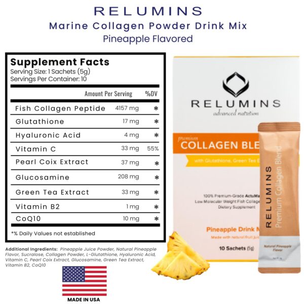 Relumins Colágeno Marino empaque de producto