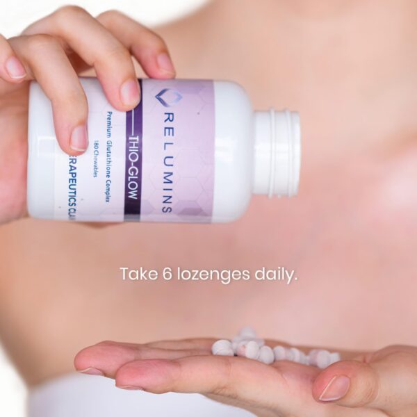 Frasco y tapa de Relumins Thio-Glow