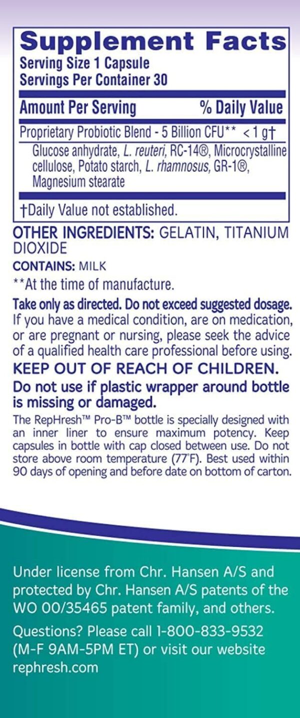 Rephresh Pro-B ayuda a balancear flora vaginal