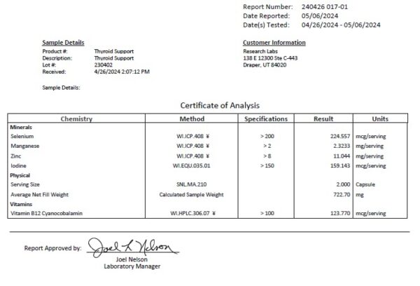 Frascos y cápsulas Research Labs vista lateral
