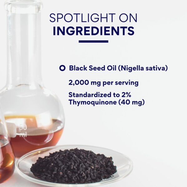 Frasco Research Verified Black Seed Oil con información