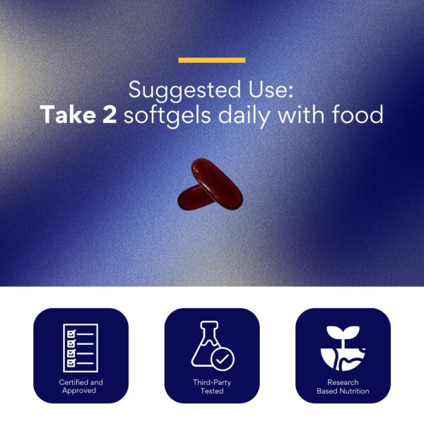 Version 1.0.0 Frasco y etiqueta de Krill Oil Antártico