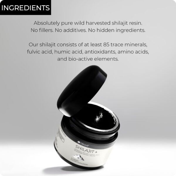 Resina Himalaya Blisque Shilajit propiedades antioxidantes