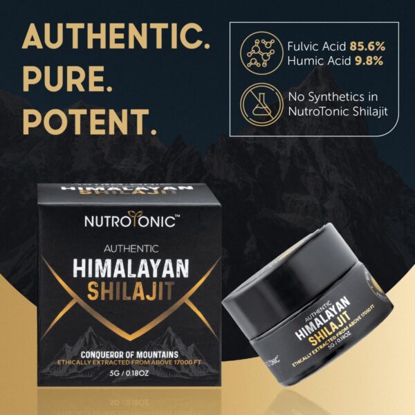 Resina pura shilajit Himalaya NutroTonic para salud integral