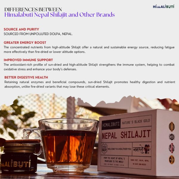 Resina de Shilajit en forma pura para suplemento natural diario