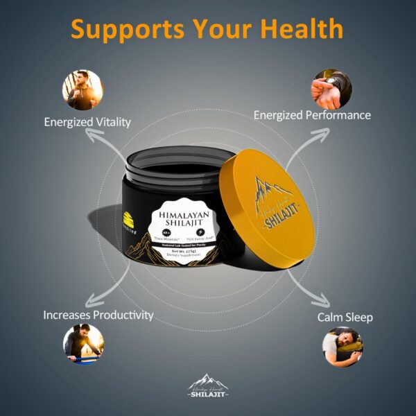 Resina Shilajit natural para salud y energía