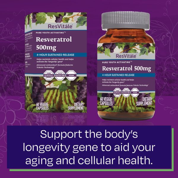 Etiqueta de resveratrol 500 mg