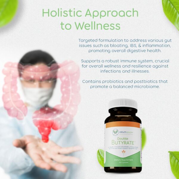 Return Healthy suplemento para hombres y mujeres salud intestinal y nerviosa