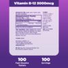 Reverso caja Natrol vitamina B12 rápida disolución