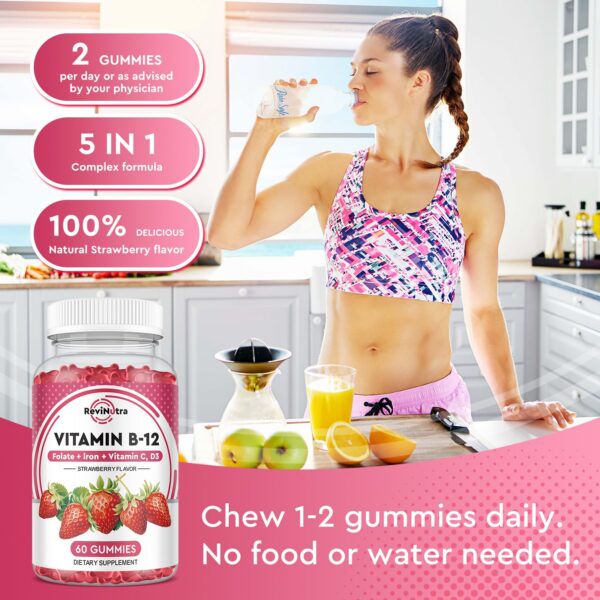 Gomitas naturales vitamina b12 5000 mcg para hombres y mujeres