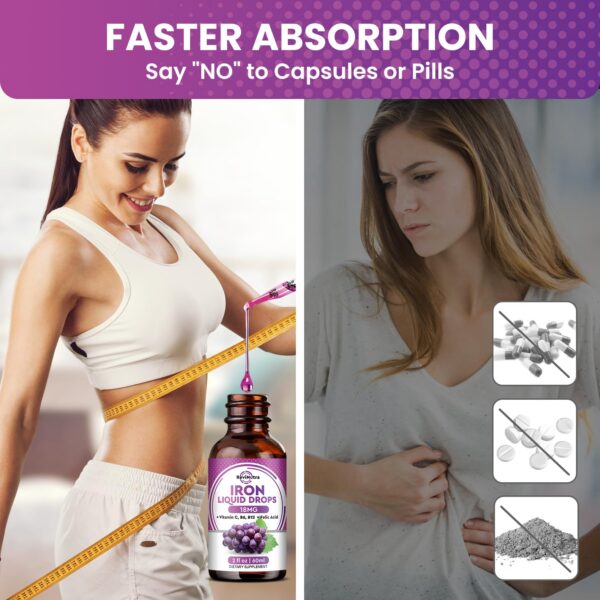 Version 1.0.0 Etiqueta con vitaminas en hierro líquido