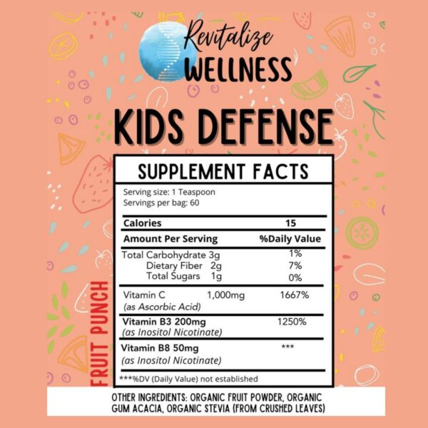 Version 1.0.0 Revitalize Wellness paquete vitamina c polvo 1000mg y defensa infantil