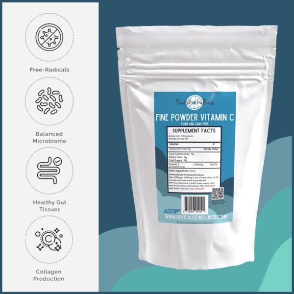 Version 1.0.0 Revitalize Wellness vitamina c polvo para salud