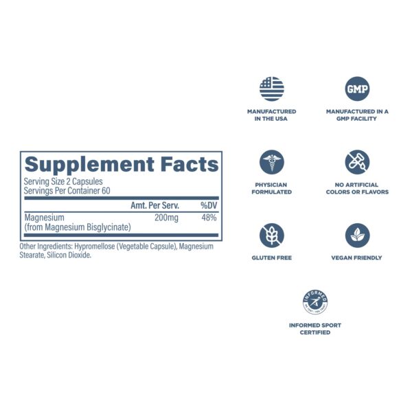 Lado del envase Revive Magnesium Glycinate