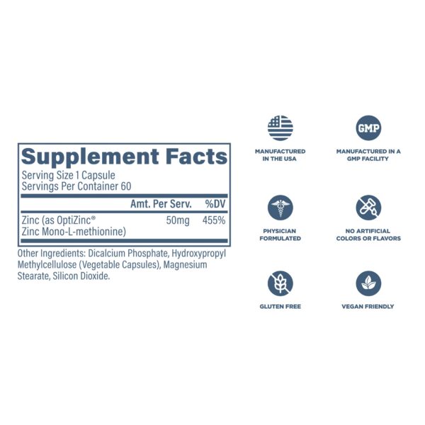 Interior del frasco de Revive Zinc