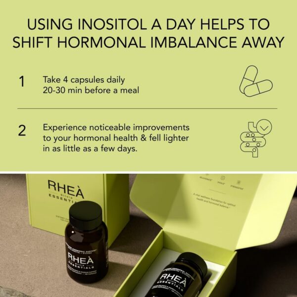 Frasco de RHEASILVIA con sello de calidad