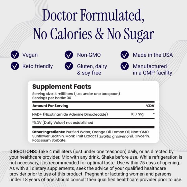 Rho Nutrition suplemento NAD+ líquido promoviendo energía celular