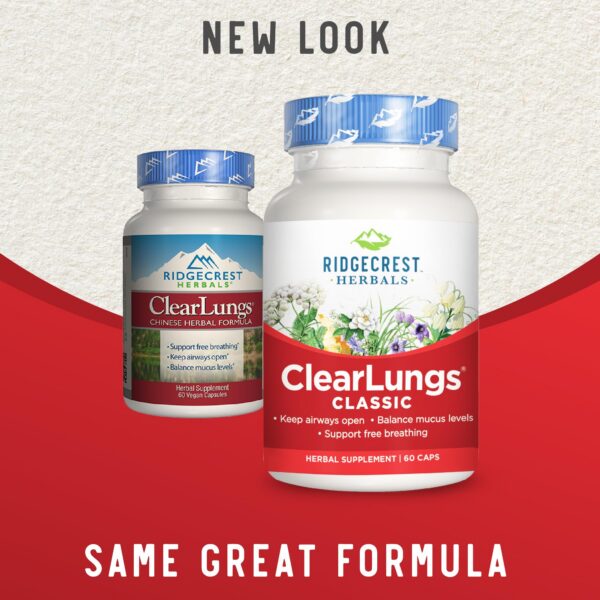 RidgeCrest suple ClearLungs fórmula herbal pulmonar natural