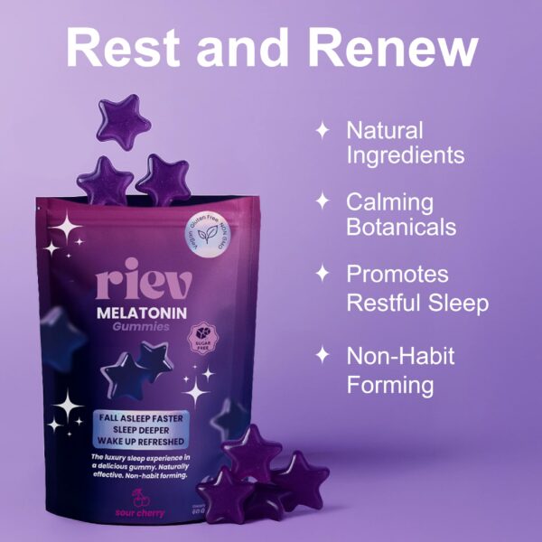 Riev melatonina gomitas 7 amplificadores naturales del sueño