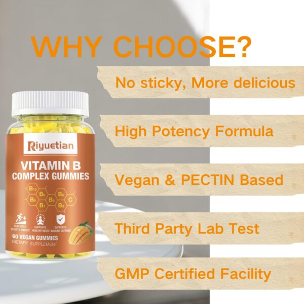 Version 1.0.0 Detalle de etiqueta de Riyuetian Vitamina B Gomitas