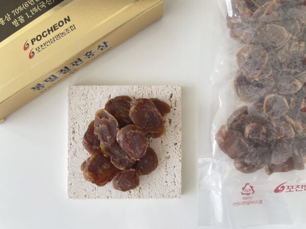 Rodajas de ginseng rojo Panax coreano con miel 300 gramos Pocheon