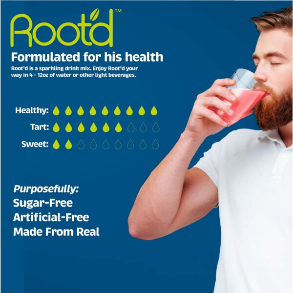 Version 1.0.0 Envases Root'd de multivitamínicos para hombres y mujeres