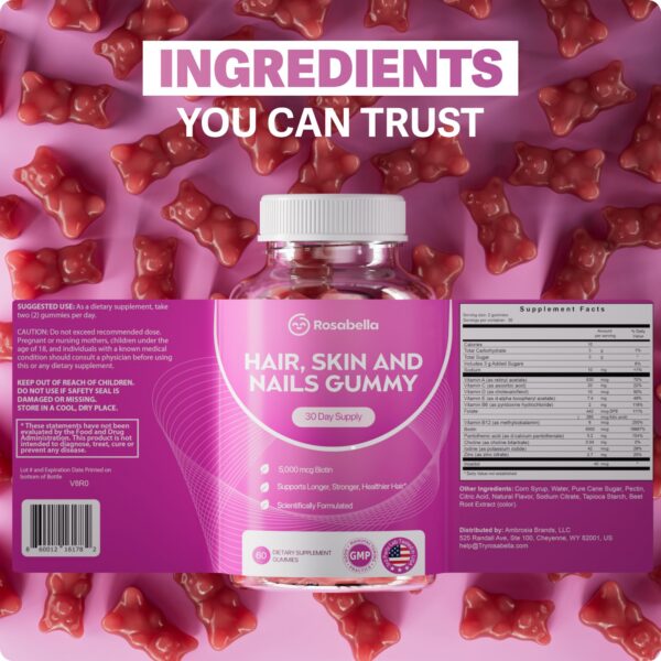 Lista de ingredientes Rosabella Biotina