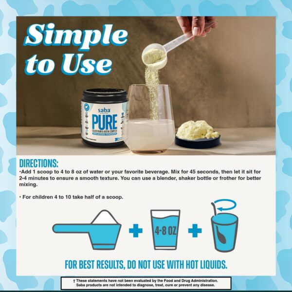 Version 1.0.0 Saba Pure Colostro Biotina Complex frente