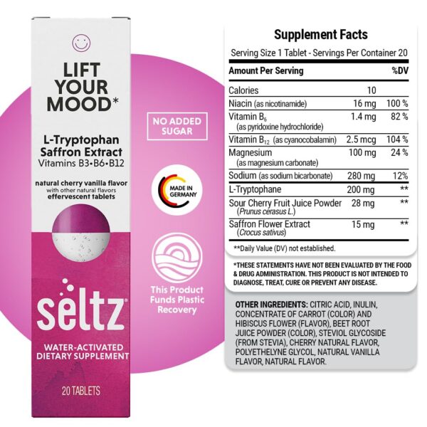 Sabor a cereza vainilla en suplemento Seltz.