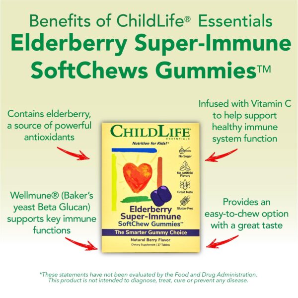 Sabor a frutos del bosque gomitas ChildLife Essentials súper uronmunes niños