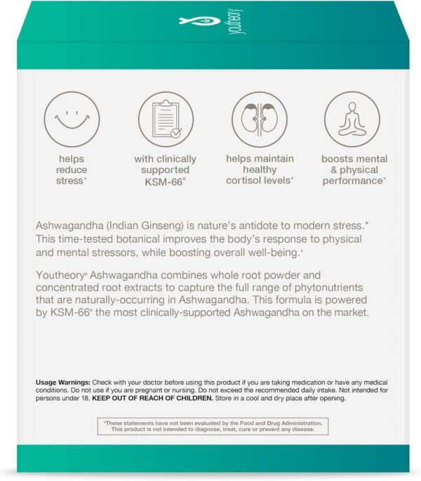 Sabor natural arándano en suplemento Ashwagandha líquido Youtheory