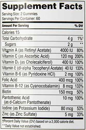 Sabor natural gomitas multivitamínicas Vitajoy para adultos