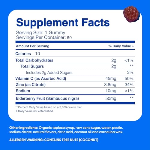 Sabor natural de gomitas zinc vitamina c niños