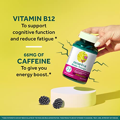 Sabor natural mora NEURIVA Brain Energy gummies