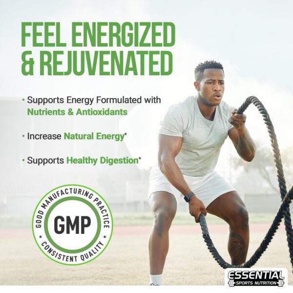 Sabor y textura de polvo orgánico Super Greens para detox