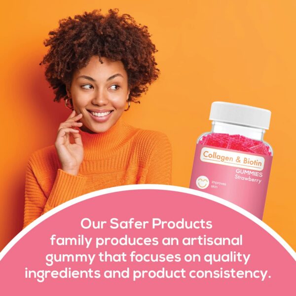 Gummies Safer en mano para cabello piel y uñas