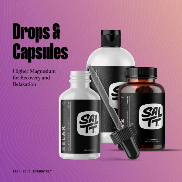 Panel de ingredientes SALTT Relax Magnesium Drops