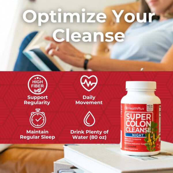 Salud digestiva con suplemento Health Plus Super Colon Cleanse