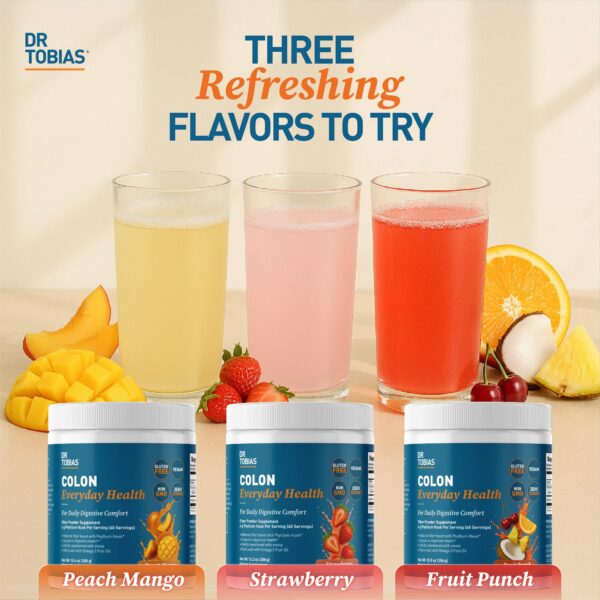 Salud intestinal optima con Dr. Tobias psyllium y sabor natural