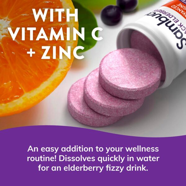 Tabletas de berries con zinc Sambucol apoyo sistema inmune