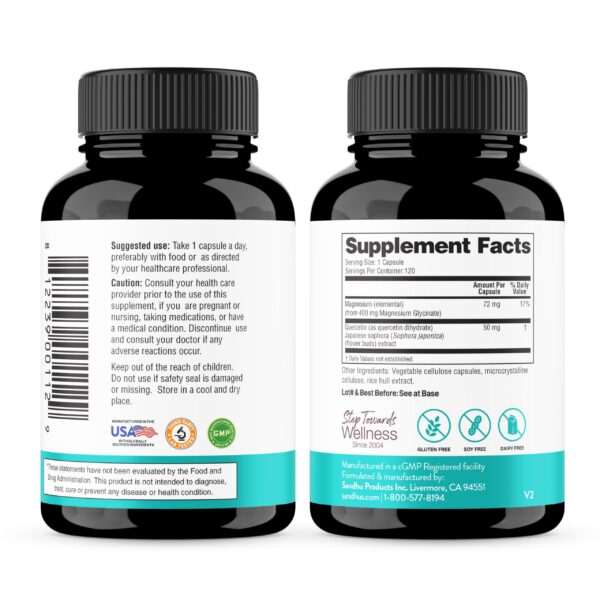 Caja y frasco Sandhu's Quercetina