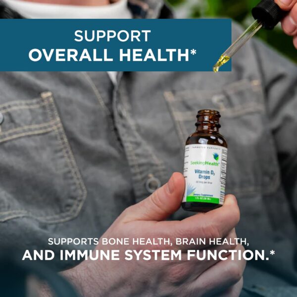 Seeking Health suplemento gotas vitamina d3 etiqueta trasera