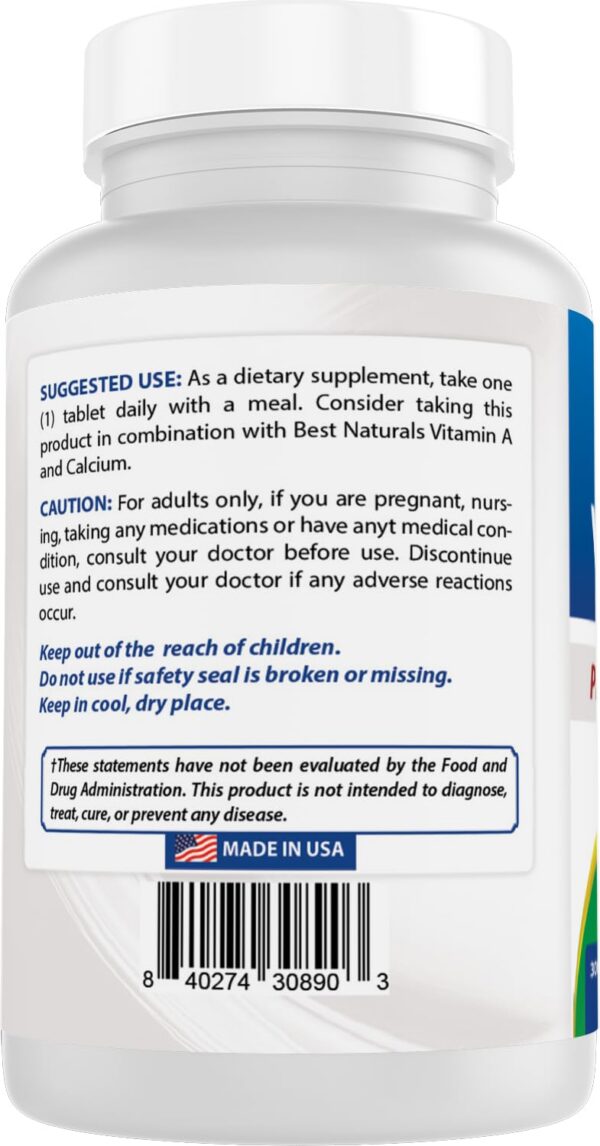 Sello de calidad Best Naturals Vitamina D3 300 tab.