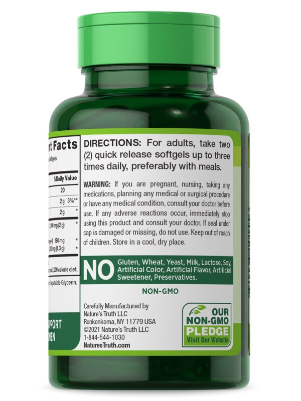 Offert y sello de garantía Nature's Truth aceite de onagra